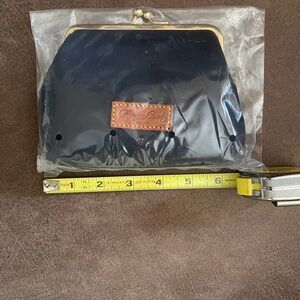 Dooney & Bourke Black credit card Bag with Brown Trim (NWOT)
